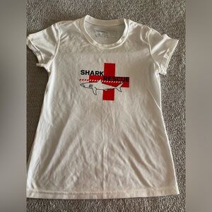 Women’s Shark Rescue T-Shirt in White: Gently Used